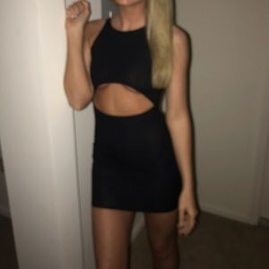 Little black dress with cut out